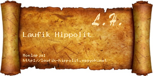 Laufik Hippolit névjegykártya